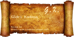 Gödri Kadosa névjegykártya